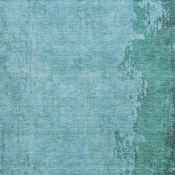 HomeRoots 9' X 12' Teal Blue Aqua Abstract Area Rug – Stylish, Washable, Indoor/Outdoor, Pet-Friendly Design! 625353