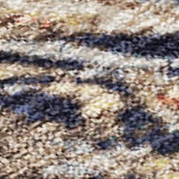 HomeRoots 8' X 10' Contemporary Linen & Charcoal Abstract Washable Area Rug for Indoor & Outdoor Spaces 625448