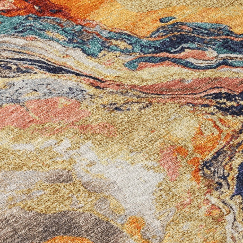HomeRoots 10' X 14' Abstract Linen and Charcoal Area Rug – Durable, Washable, Perfect for Indoor & Outdoor Use! 625450