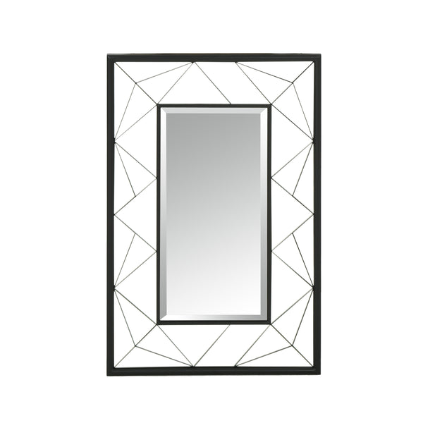 English Elm Christopher Knight Home® - DECO Tempered Glass Rectangle Mirror with Faux Wood Frame, Handcrafted, No Assembly, 40.5x29x4 in 62551.00