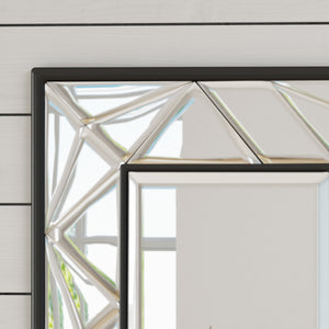 English Elm Christopher Knight Home® - DECO Tempered Glass Rectangle Mirror with Faux Wood Frame, Handcrafted, No Assembly, 40.5x29x4 in 62551.00