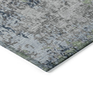 HomeRoots 9' X 12' Fern Green Abstract Area Rug – Stylish, Washable, Durable for Indoors & Outdoors, Easy Care 625521