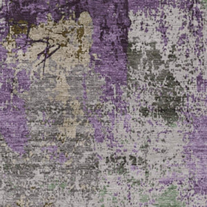 HomeRoots 10' X 14' Elegant Lavender & Ivory Abstract Rug – Washable, Durable, Perfect for Indoor/Outdoor Use! 625528