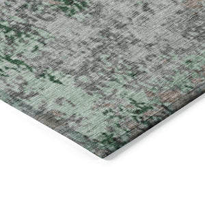 HomeRoots 8' Taupe and Ivory Round Abstract Washable Rug – Stylish, Durable, Indoor/Outdoor, Easy-Clean Design 625537