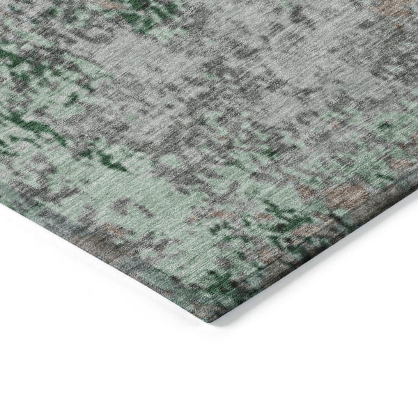 HomeRoots 8' Taupe and Ivory Round Abstract Washable Rug – Stylish, Durable, Indoor/Outdoor, Easy-Clean Design 625537