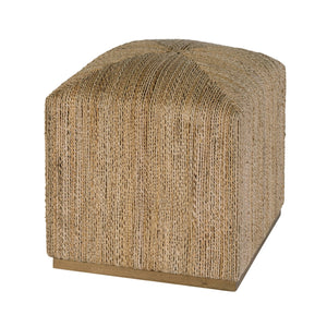 Butler Specialty Butler Como 17" Square Banana Leaf Accent Stool — Hand‑Woven Natural Seat, 500 lb Capacity, Durable Finish 6255404