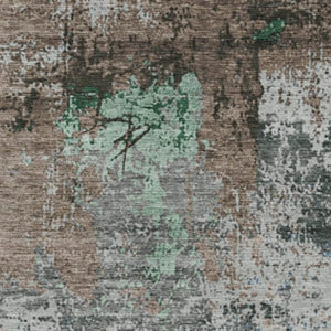 HomeRoots 10' Taupe and Ivory Abstract Washable Area Rug - Stylish Indoor/Outdoor Essential for High-Traffic Spaces 625540