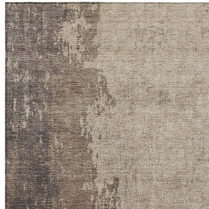 HomeRoots 5' X 8' Taupe and Beige Abstract Area Rug - Stylish, Durable, Washable for Indoor & Outdoor Spaces 625572