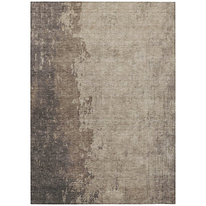 HomeRoots 5' X 8' Taupe and Beige Abstract Area Rug - Stylish, Durable, Washable for Indoor & Outdoor Spaces 625572