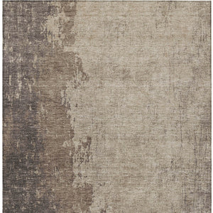 HomeRoots 8' X 10' Taupe and Beige Abstract Washable Rug – Stylish, Durable, Indoor-Outdoor Versatility for All Spaces 625574