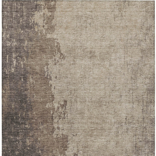 HomeRoots 8' X 10' Taupe and Beige Abstract Washable Rug – Stylish, Durable, Indoor-Outdoor Versatility for All Spaces 625574