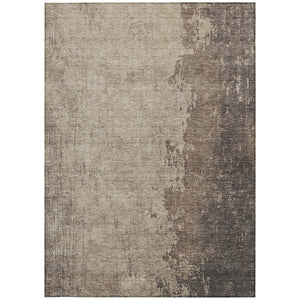 HomeRoots 9' X 12' Taupe and Beige Abstract Area Rug - Stylish, Washable, Indoor/Outdoor Use, Durable Design 625575