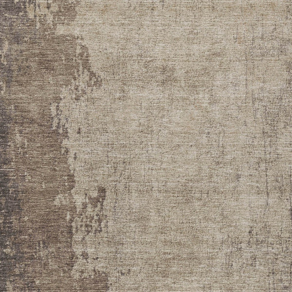 HomeRoots 10' X 14' Taupe and Beige Abstract Washable Indoor Outdoor Rug - Stylish, Durable, Easy Care Design! 625576