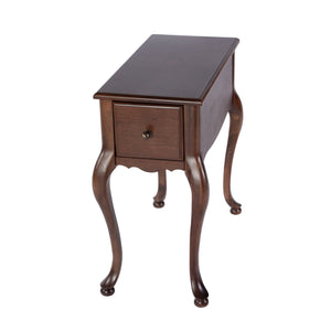 Butler Specialty Company Andre Elegant Wood End Table With Curved Legs And Functional Drawer Storage Cherry Rubberwood,Mdf,Acacia,Pine,Plywood 6256024-butler