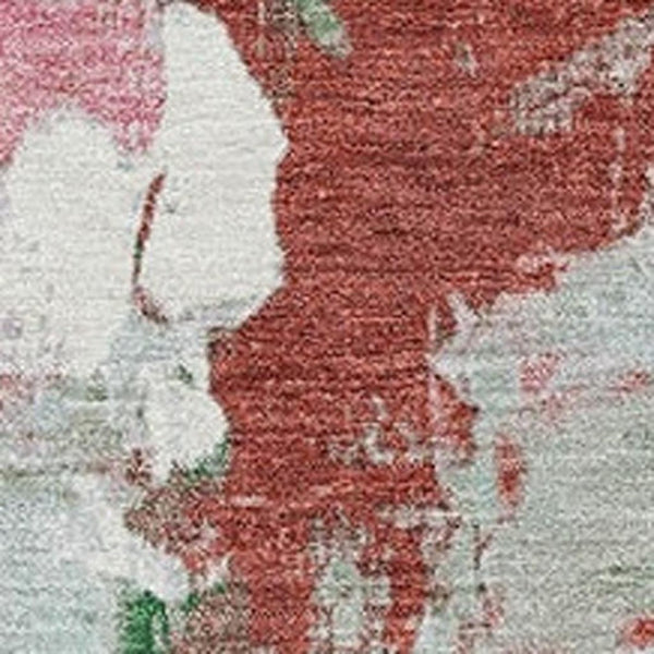 HomeRoots 5' X 8' Blush and Green Abstract Indoor-Outdoor Area Rug – Durable, Washable, Stylish & Versatile! 625608