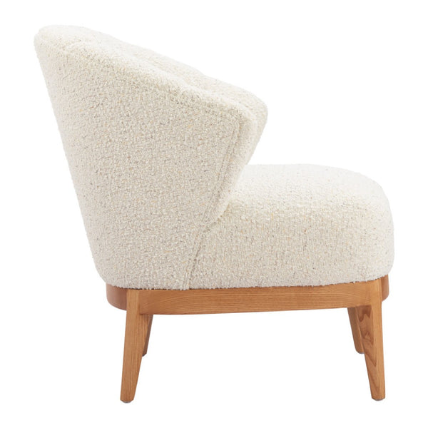HomeRoots 29" Elegant Beige and Brown Upholstered Arm Chair – Stylish Comfort for Home and Office Spaces 625631