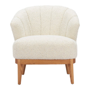 HomeRoots 29" Elegant Beige and Brown Upholstered Arm Chair – Stylish Comfort for Home and Office Spaces 625631