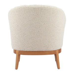 HomeRoots 29" Elegant Beige and Brown Upholstered Arm Chair – Stylish Comfort for Home and Office Spaces 625631