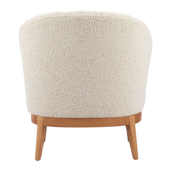 HomeRoots 29" Elegant Beige and Brown Upholstered Arm Chair – Stylish Comfort for Home and Office Spaces 625631