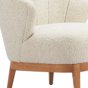 HomeRoots 29" Elegant Beige and Brown Upholstered Arm Chair – Stylish Comfort for Home and Office Spaces 625631