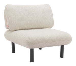 HomeRoots 33" Beige and Black Fabric Side Chair - Modern Comfort, Durable Design for Home or Office Spaces 625632