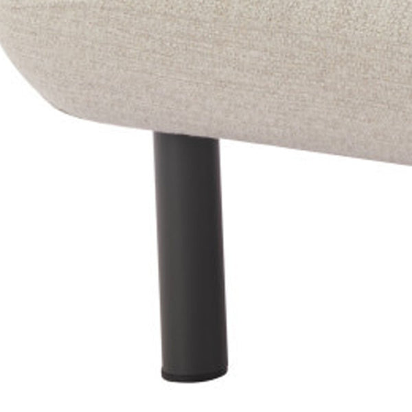HomeRoots 33" Beige and Black Fabric Side Chair - Modern Comfort, Durable Design for Home or Office Spaces 625632