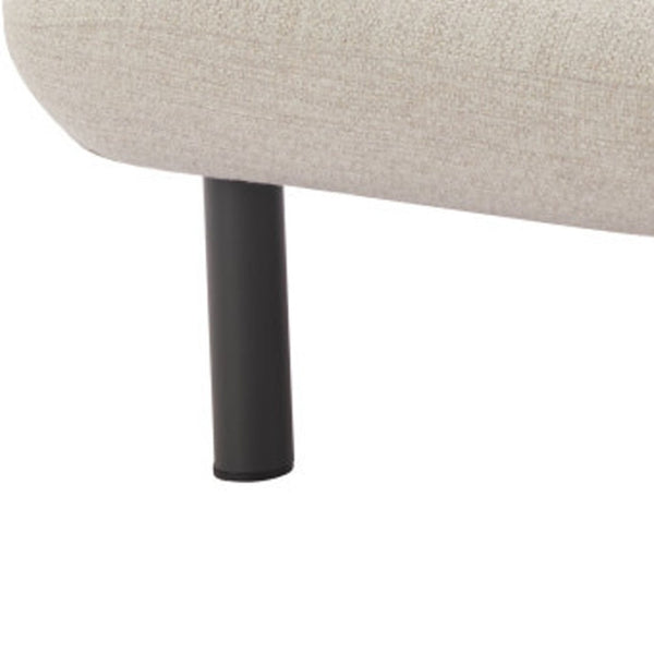 HomeRoots 33" Beige and Black Fabric Side Chair - Modern Comfort, Durable Design for Home or Office Spaces 625632