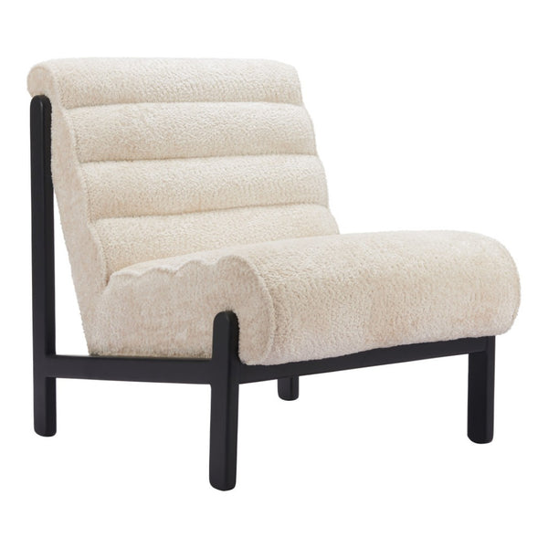 HomeRoots 26" Beige and Black Upholstered Side Chair - Contemporary Comfort for Home, Office, and Hospitality Use 625633