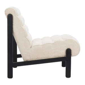 HomeRoots 26" Beige and Black Upholstered Side Chair - Contemporary Comfort for Home, Office, and Hospitality Use 625633