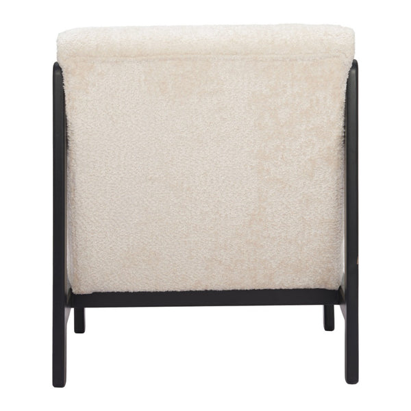 HomeRoots 26" Beige and Black Upholstered Side Chair - Contemporary Comfort for Home, Office, and Hospitality Use 625633