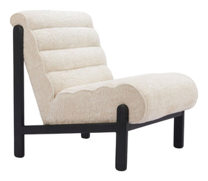 HomeRoots 26" Beige and Black Upholstered Side Chair - Contemporary Comfort for Home, Office, and Hospitality Use 625633