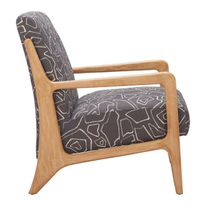 HomeRoots 27" Gray Upholstered Arm Chair - Stylish Comfort, Durable Design, Versatile Accent for Any Room 625635