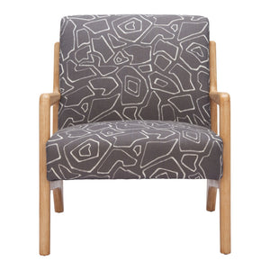 HomeRoots 27" Gray Upholstered Arm Chair - Stylish Comfort, Durable Design, Versatile Accent for Any Room 625635