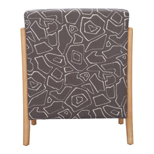 HomeRoots 27" Gray Upholstered Arm Chair - Stylish Comfort, Durable Design, Versatile Accent for Any Room 625635