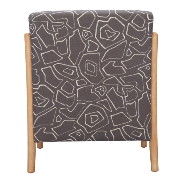 HomeRoots 27" Gray Upholstered Arm Chair - Stylish Comfort, Durable Design, Versatile Accent for Any Room 625635