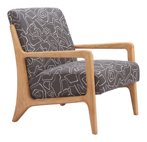 HomeRoots 27" Gray Upholstered Arm Chair - Stylish Comfort, Durable Design, Versatile Accent for Any Room 625635