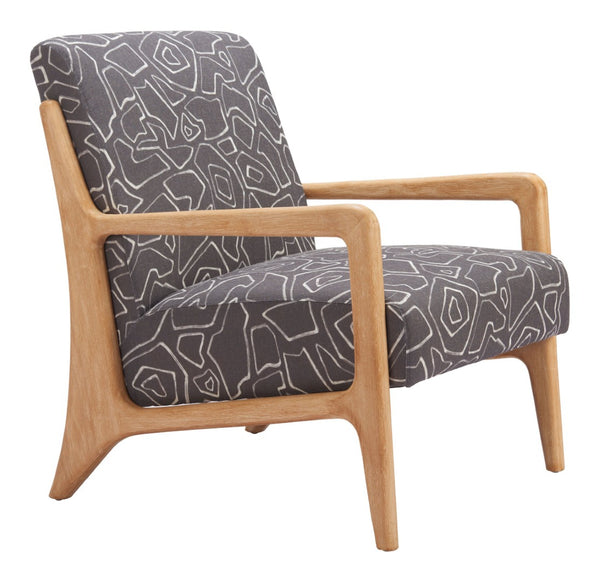 HomeRoots 27" Gray Upholstered Arm Chair - Stylish Comfort, Durable Design, Versatile Accent for Any Room 625635