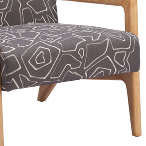 HomeRoots 27" Gray Upholstered Arm Chair - Stylish Comfort, Durable Design, Versatile Accent for Any Room 625635
