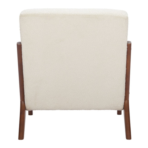 HomeRoots 26" Cream Upholstered Arm Chair - Modern Comfort with Durable Design for Living Room, Office & More 625636