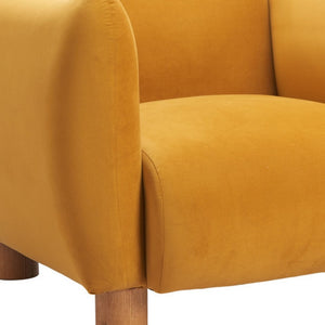 HomeRoots 36" Mustard Yellow Upholstered Arm Chair - Modern Comfort & Style for Living Rooms & Offices 625638