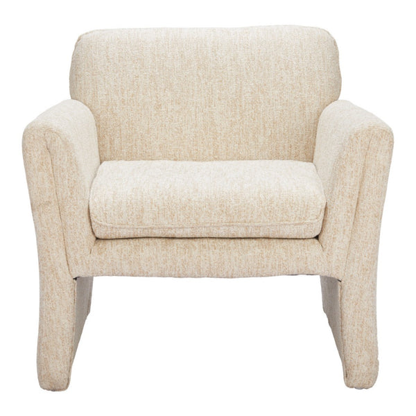 HomeRoots 33" Beige Upholstered Arm Chair - Modern Accent for Living Room, Office, or Bedroom Comfort & Style 625639