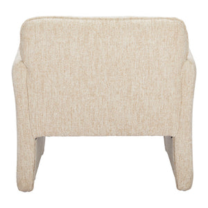 HomeRoots 33" Beige Upholstered Arm Chair - Modern Accent for Living Room, Office, or Bedroom Comfort & Style 625639