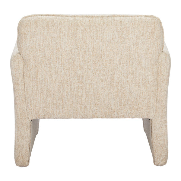 HomeRoots 33" Beige Upholstered Arm Chair - Modern Accent for Living Room, Office, or Bedroom Comfort & Style 625639