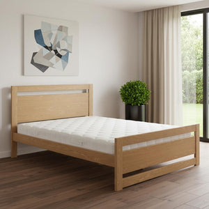 HomeRoots Brown Wood Queen Bed Frame - Modern Minimalist Platform Design for Stylish Comfort & Support 625646