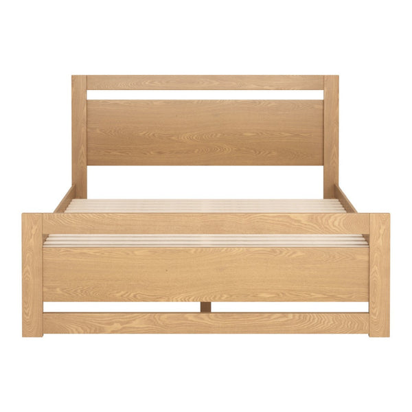 HomeRoots Brown Wood Queen Bed Frame - Modern Minimalist Platform Design for Stylish Comfort & Support 625646
