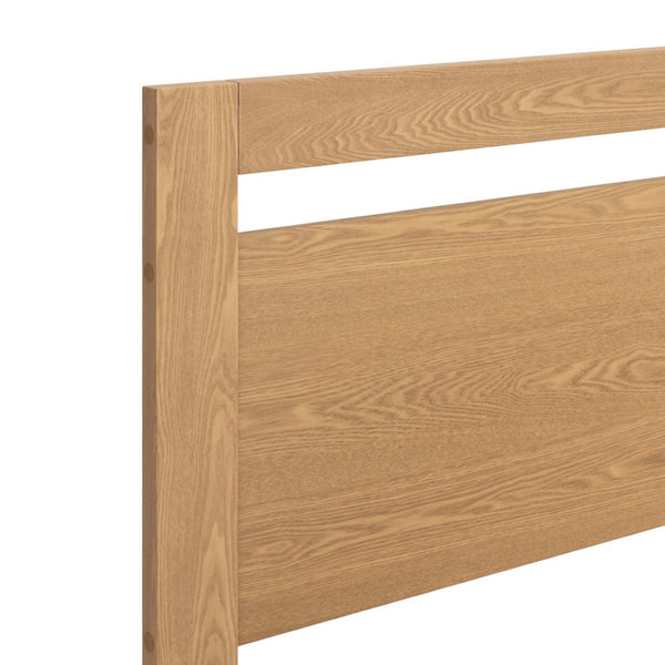 HomeRoots Brown Wood Queen Bed Frame - Modern Minimalist Platform Design for Stylish Comfort & Support 625646