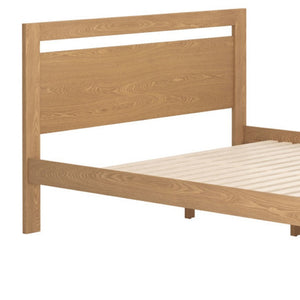 HomeRoots Brown Wood Queen Bed Frame - Modern Minimalist Platform Design for Stylish Comfort & Support 625646