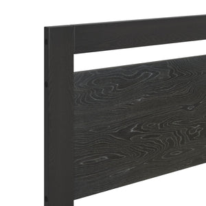HomeRoots Black Wood Queen Bed Frame - Modern Durable Design with Platform Support, Perfect for Any Bedroom Style 625647