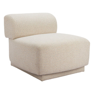 HomeRoots 34" Beige Upholstered Side Chair - Modern Comfort With Durable Design for Any Space, No Assembly Needed! 625665