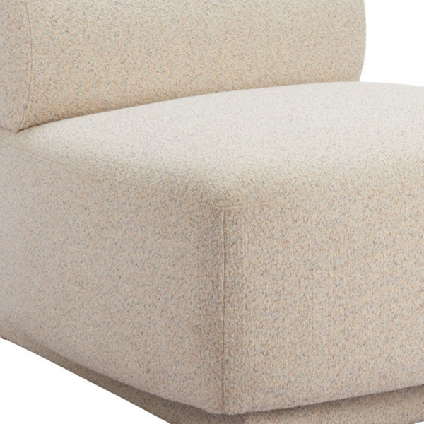 HomeRoots 34" Beige Upholstered Side Chair - Modern Comfort With Durable Design for Any Space, No Assembly Needed! 625665